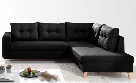 NORDIC - Canapé scandinave d'angle droite L convertible en tissu - 234x86x188cm NORDIC - Canapé scandinave d'angle droite L convertible en tissu - 234x86x188cm