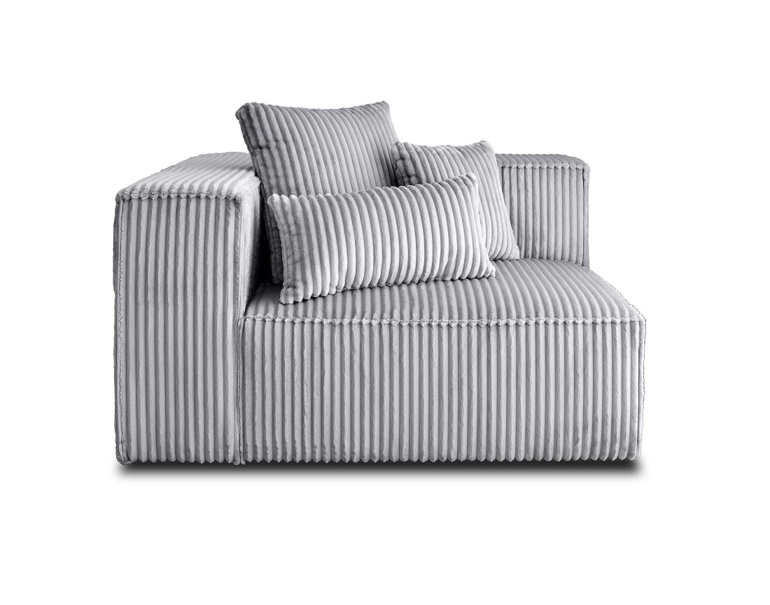 Module d'assise gauche en velours côtelé grosses côtes Colombine