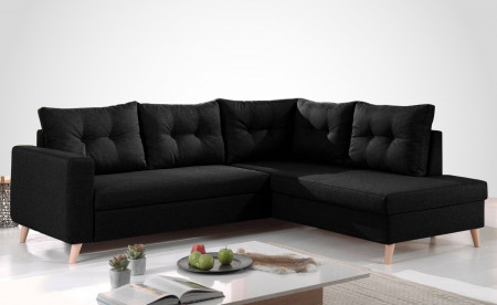 NORDIC - Canapé scandinave d'angle droite L convertible en tissu - 234x86x188cm NORDIC - Canapé scandinave d'angle droite L convertible en tissu - 234x86x188cm