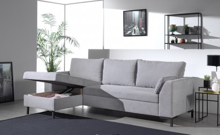 MONTANA - Canapé d'angle réversible convertible en tissu MONTANA - Canapé d'angle réversible convertible en tissu