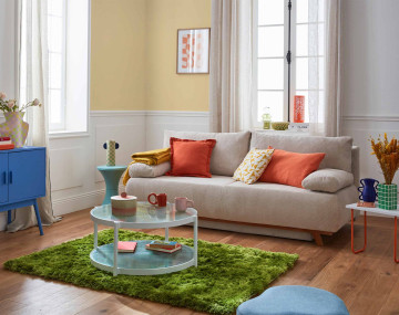 Canapé droit 3 places convertible Pet Friendly Cristal - Best Mobilier