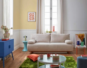 Canapé droit 3 places convertible Pet Friendly Cristal - Best Mobilier
