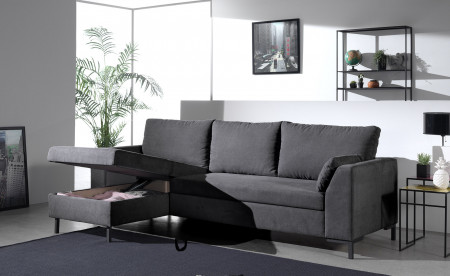 MONTANA - Canapé d'angle réversible convertible en tissu MONTANA - Canapé d'angle réversible convertible en tissu