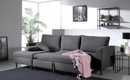 MONTANA - Canapé d'angle réversible convertible en tissu MONTANA - Canapé d'angle réversible convertible en tissu