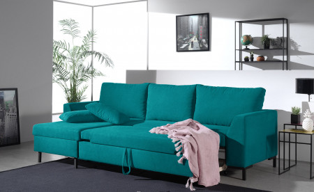 MONTANA - Canapé d'angle réversible convertible en tissu MONTANA - Canapé d'angle réversible convertible en tissu