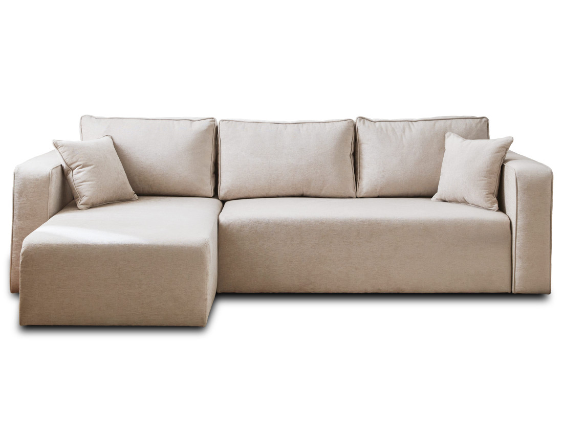 Canapé d'angle réversible 4 places convertible avec coffre en tissu Topaze Canapé d'angle réversible 4 places convertible avec coffre en tissu Topaze