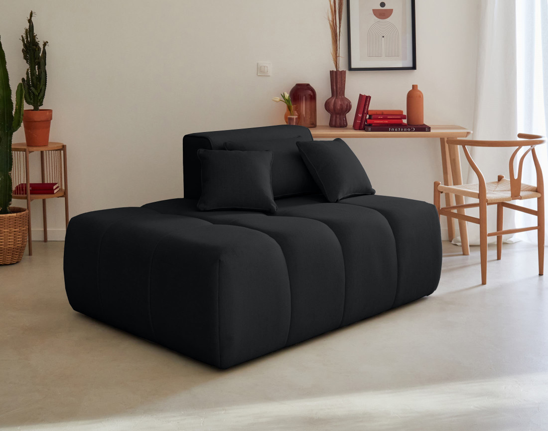 Module d'assise gauche en tissu Caracas