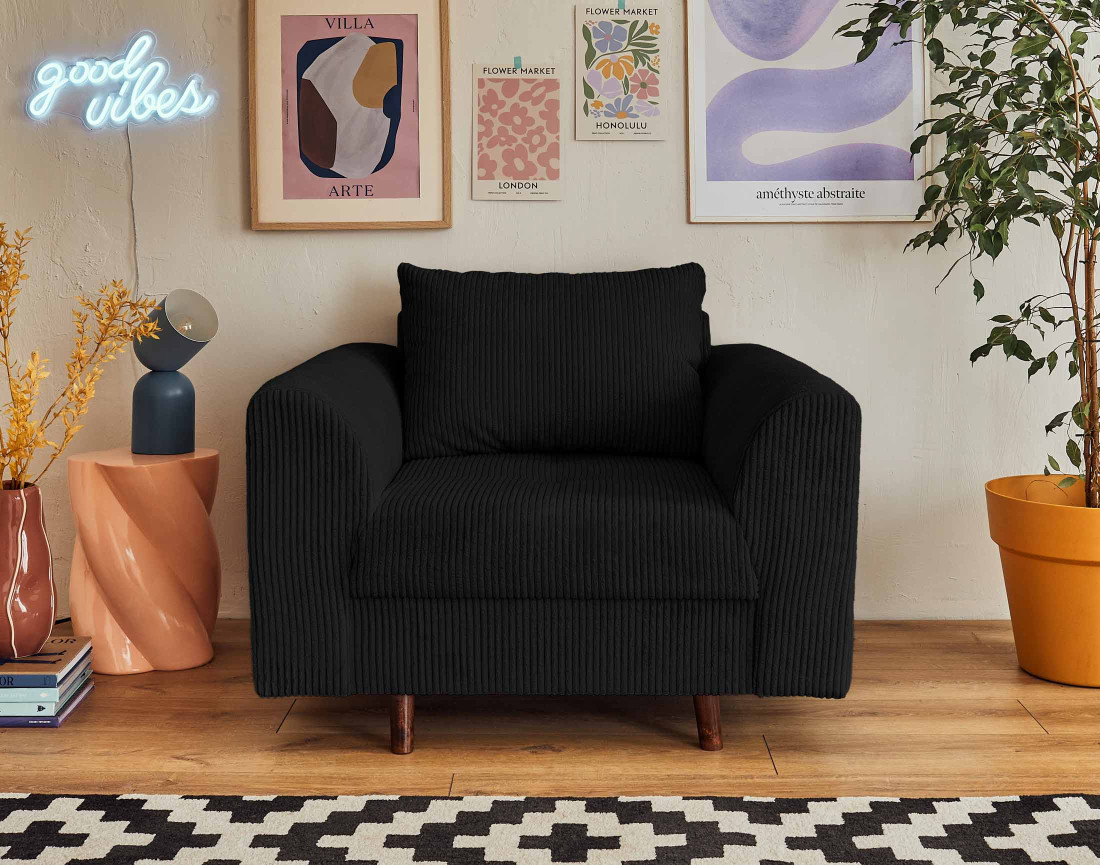 Fauteuil en velours côtelé Rune Fauteuil en velours côtelé Rune