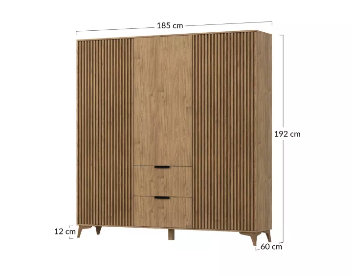 Armoire en bois 185x192 cm Portmore