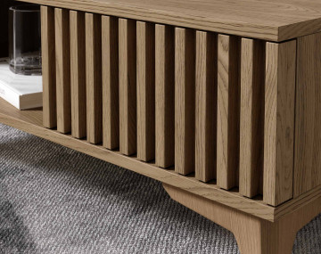 Table basse en bois 1 tiroir et 1 niche 80 cm Portmore