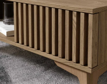 Table basse en bois 1 tiroir et 1 niche 80 cm Portmore
