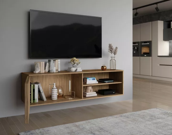 Meuble TV suspendu en bois 150 cm Portmore