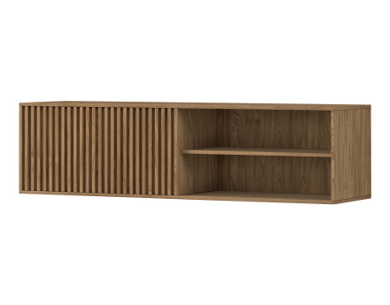 Meuble TV suspendu en bois 2 niches et 1 porte 150 cm Portmore