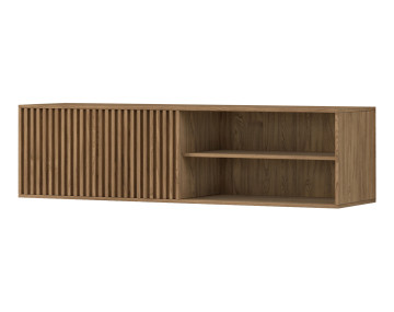 Meuble TV suspendu en bois 2 niches et 1 porte 150 cm Portmore