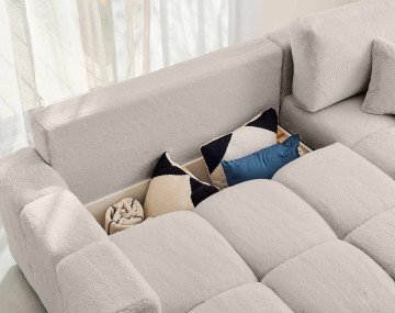 Canapé d'angle réversible 4 places convertible Crocus - Best Mobilier
