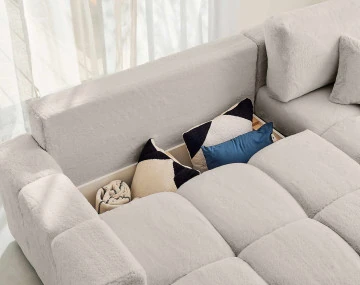 Canapé d'angle réversible 4 places convertible Crocus - Best Mobilier