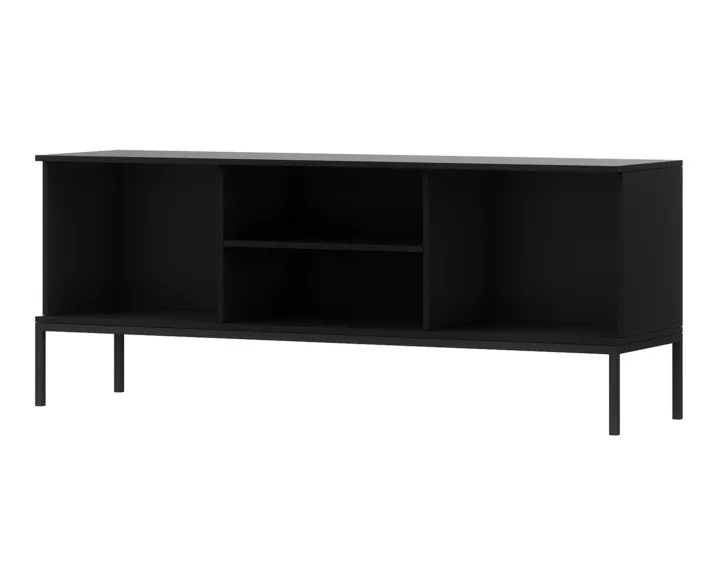 Meuble TV bois et noir 150 cm Savanna