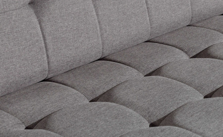 HANS - Canapé d'angle réversible convertible en tissu et simili HANS - Canapé d'angle réversible convertible en tissu et simili