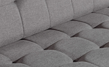 HANS - Canapé d'angle réversible convertible en tissu et simili HANS - Canapé d'angle réversible convertible en tissu et simili
