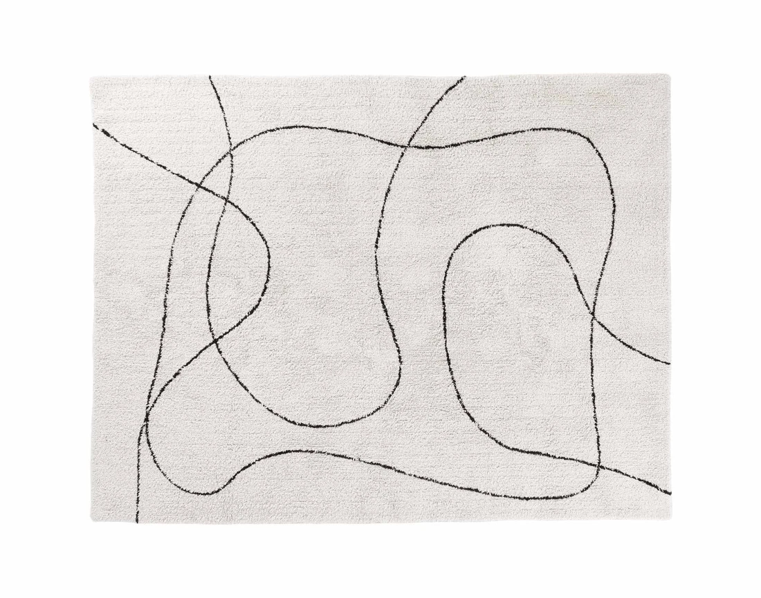 Tapis blanc et noir 160x230...