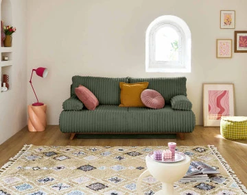 Canapé droit 3 places convertible Cristal - Best Mobilier