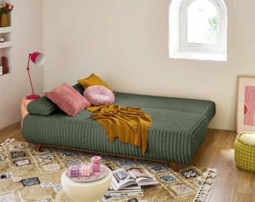 Canapé droit 3 places convertible Cristal - Best Mobilier