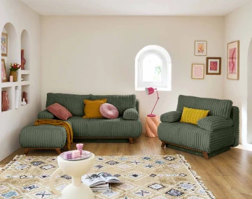 Canapé droit 3 places convertible Cristal - Best Mobilier