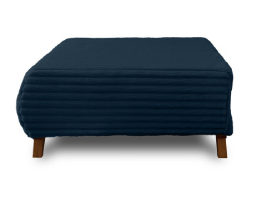 Pouf modulable 95 cm en fausse fourrure côtelée Cristal