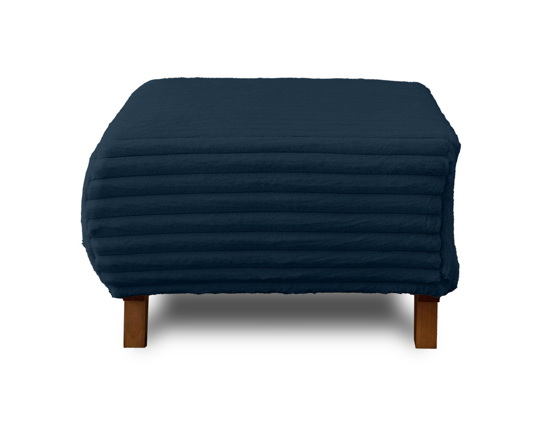 Pouf modulable 65 cm en fausse fourrure côtelée Cristal