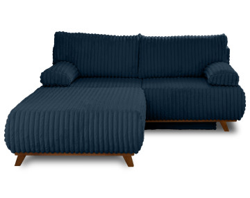 Canapé 3 places convertible avec grand pouf incurvé Cristal - Best Mobilier