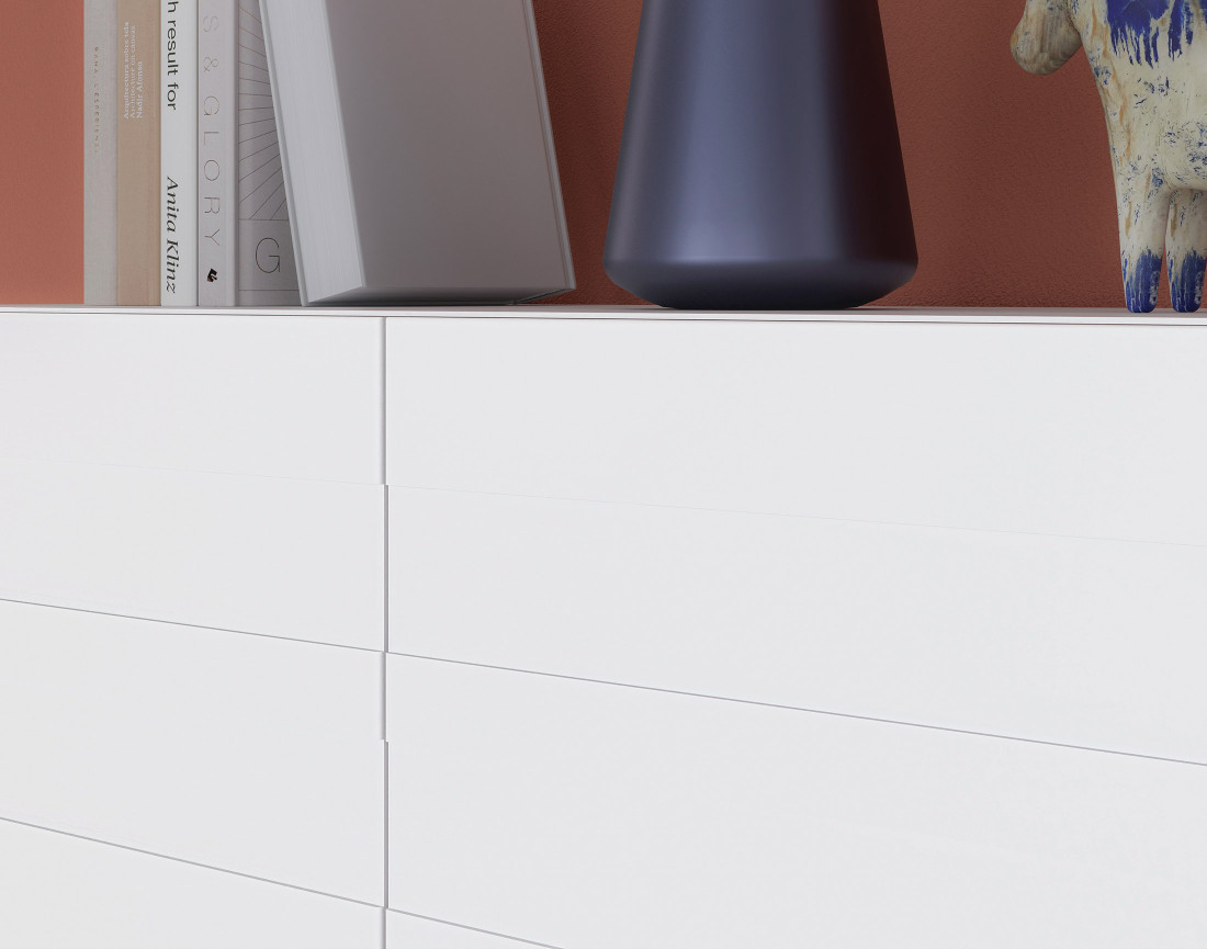 Buffet haut blanc 140x110 cm Sofia