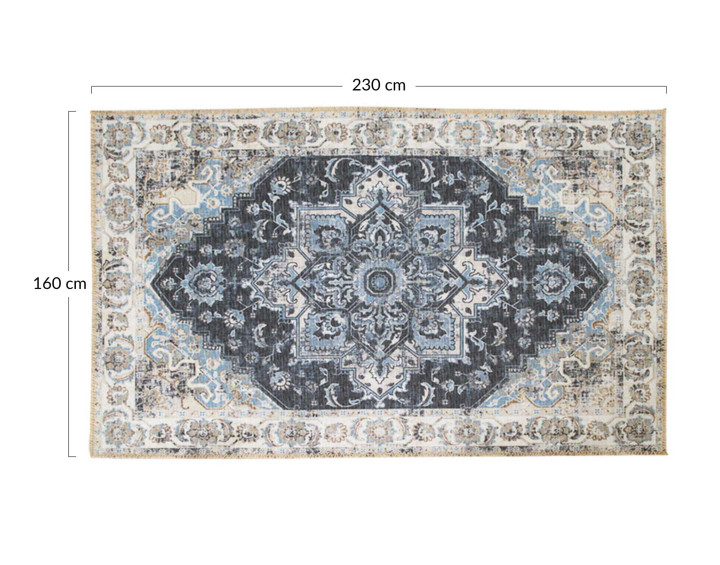 Tapis bleu 160x230 cm Galdar