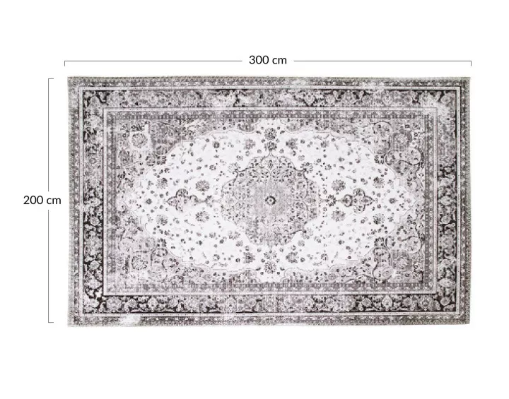 Tapis noir et blanc 200x300 cm Galdar