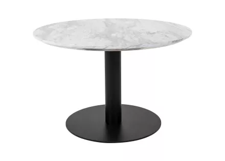 Table basse ronde effet marbre noir 70 cm Valverde