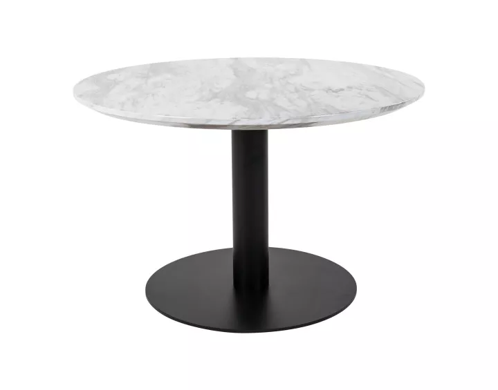 Table basse ronde effet marbre noir 70 cm Valverde