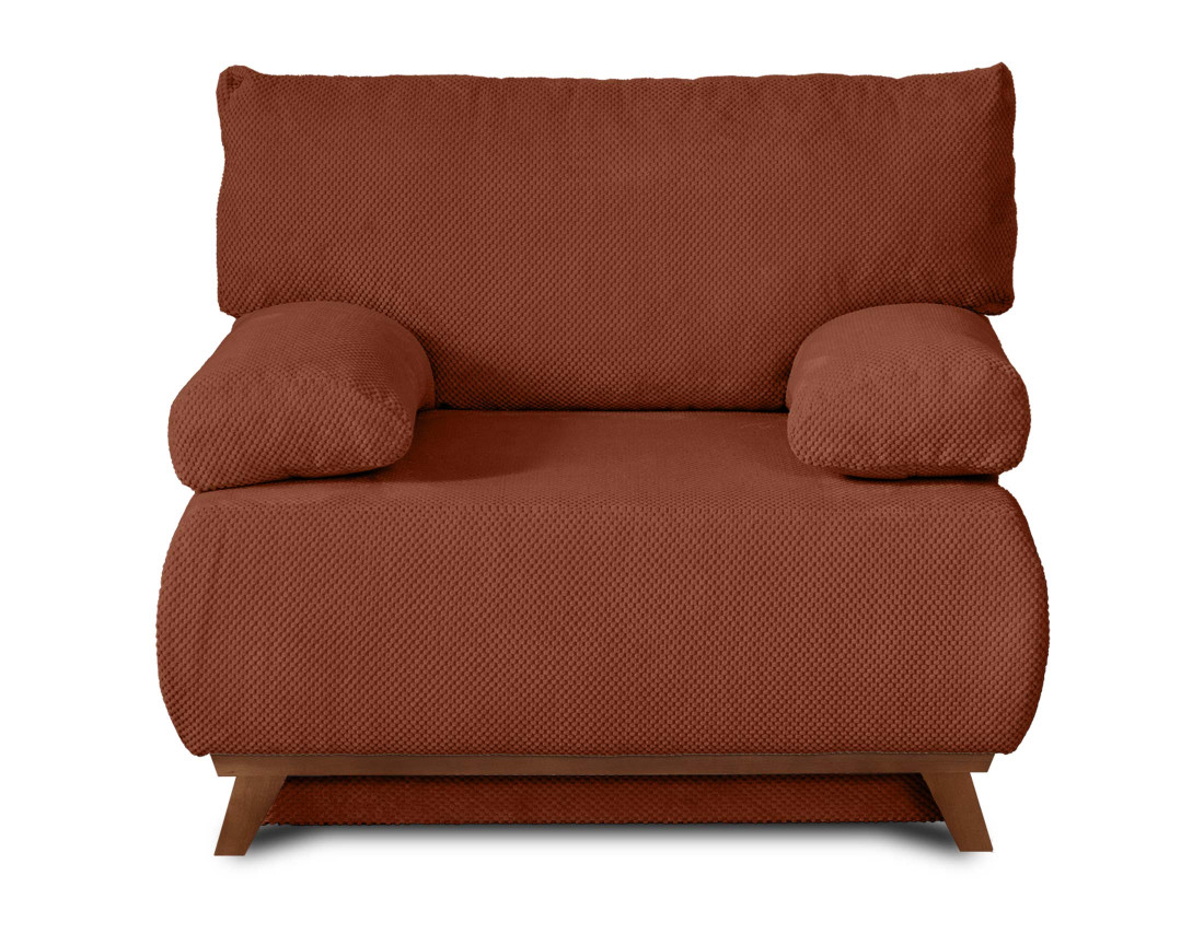 Fauteuil convertible avec coffre en velours texturé Cristal