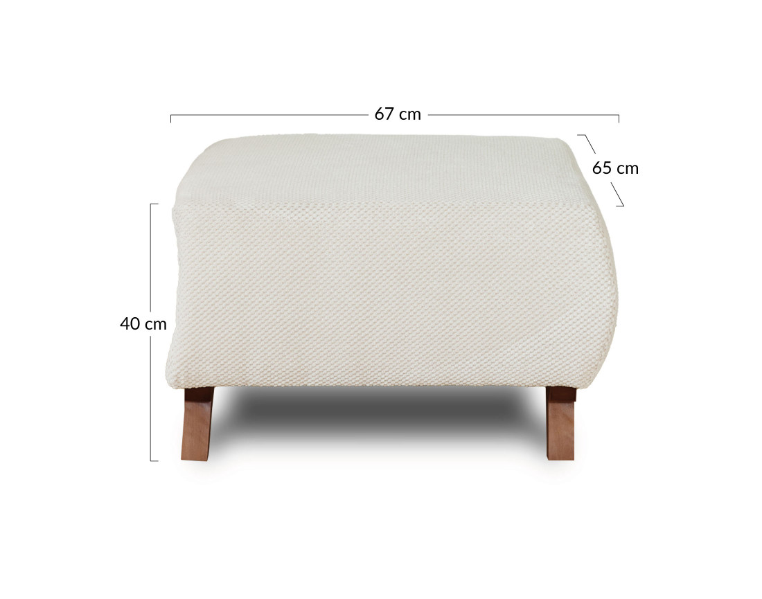 Pouf modulable 65 cm en velours texturé Cristal