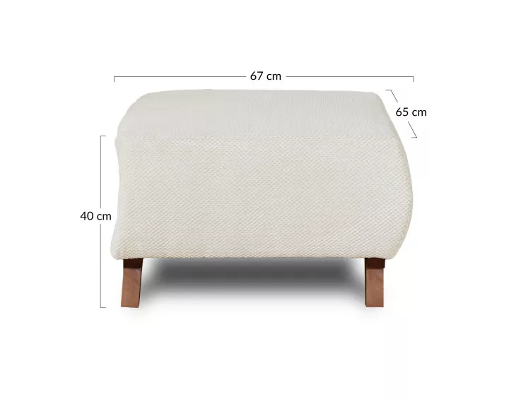 Pouf modulable 65 cm en velours texturé Cristal