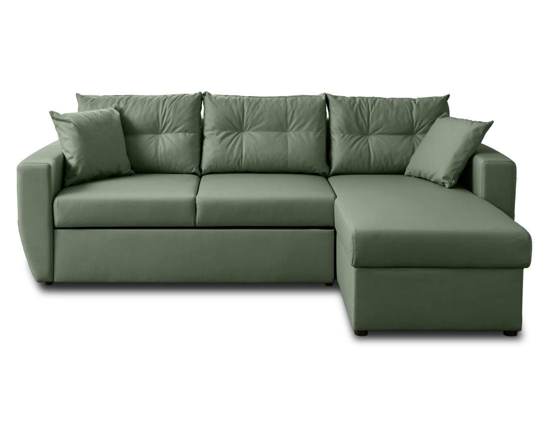 Canapé d'angle réversible 4 places convertible avec coffre en simili Astoria