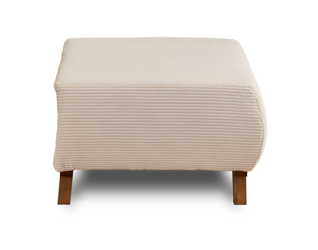 Pouf modulable 65 cm en velours côtelé Cristal