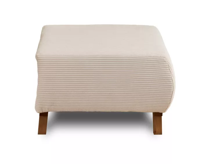 Pouf modulable 65 cm en velours côtelé Cristal