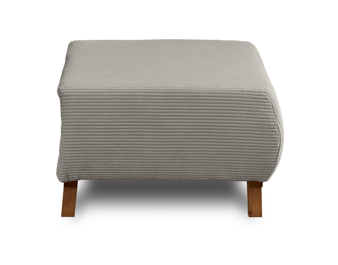 Pouf modulable 65 cm en velours côtelé Cristal