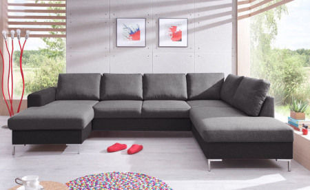 BOBOCHIC LILLY - Canapé panoramique convertible en tissu- coffre - angle droit BOBOCHIC LILLY - Canapé panoramique convertible en tissu- coffre - angle droit