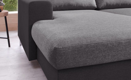 BOBOCHIC LILLY - Canapé panoramique convertible en tissu- coffre - angle droit BOBOCHIC LILLY - Canapé panoramique convertible en tissu- coffre - angle droit