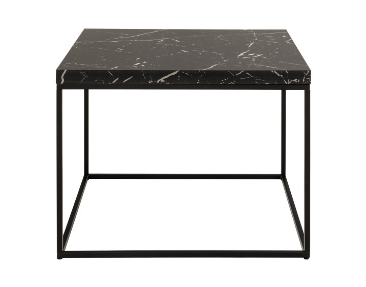 Table basse effet marbre noir 60 cm Alamosa