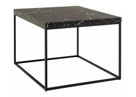 Table basse effet marbre noir 60 cm Alamosa