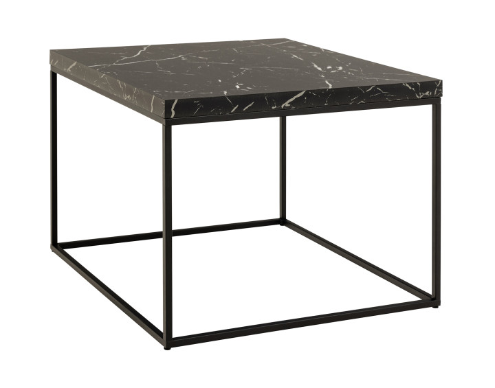 Table basse effet marbre noir 60 cm Alamosa