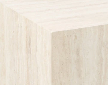 Lot de deux tables basses effet travertin 58 et 50 cm Pueblo