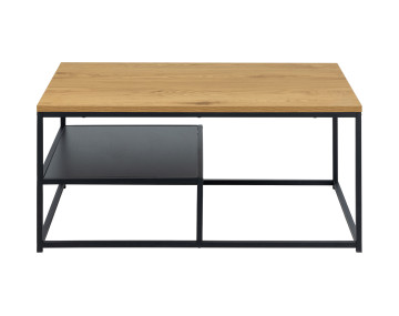 Table basse en bois et métal noir 90 cm Salida