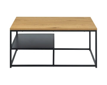 Table basse en bois et métal noir 90 cm Salida